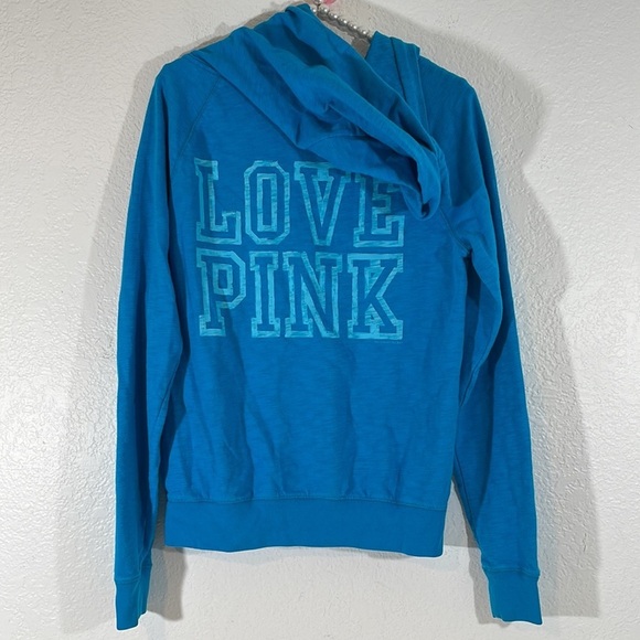 VICTORIA’S SECRET PINK Zip Up Hoodie Front Pockets Size Small - Picture 2 of 4